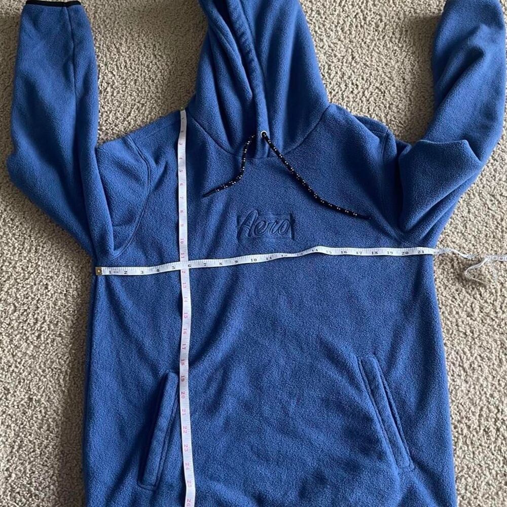 Aeropostale Men's Blue and Navy Hoodie